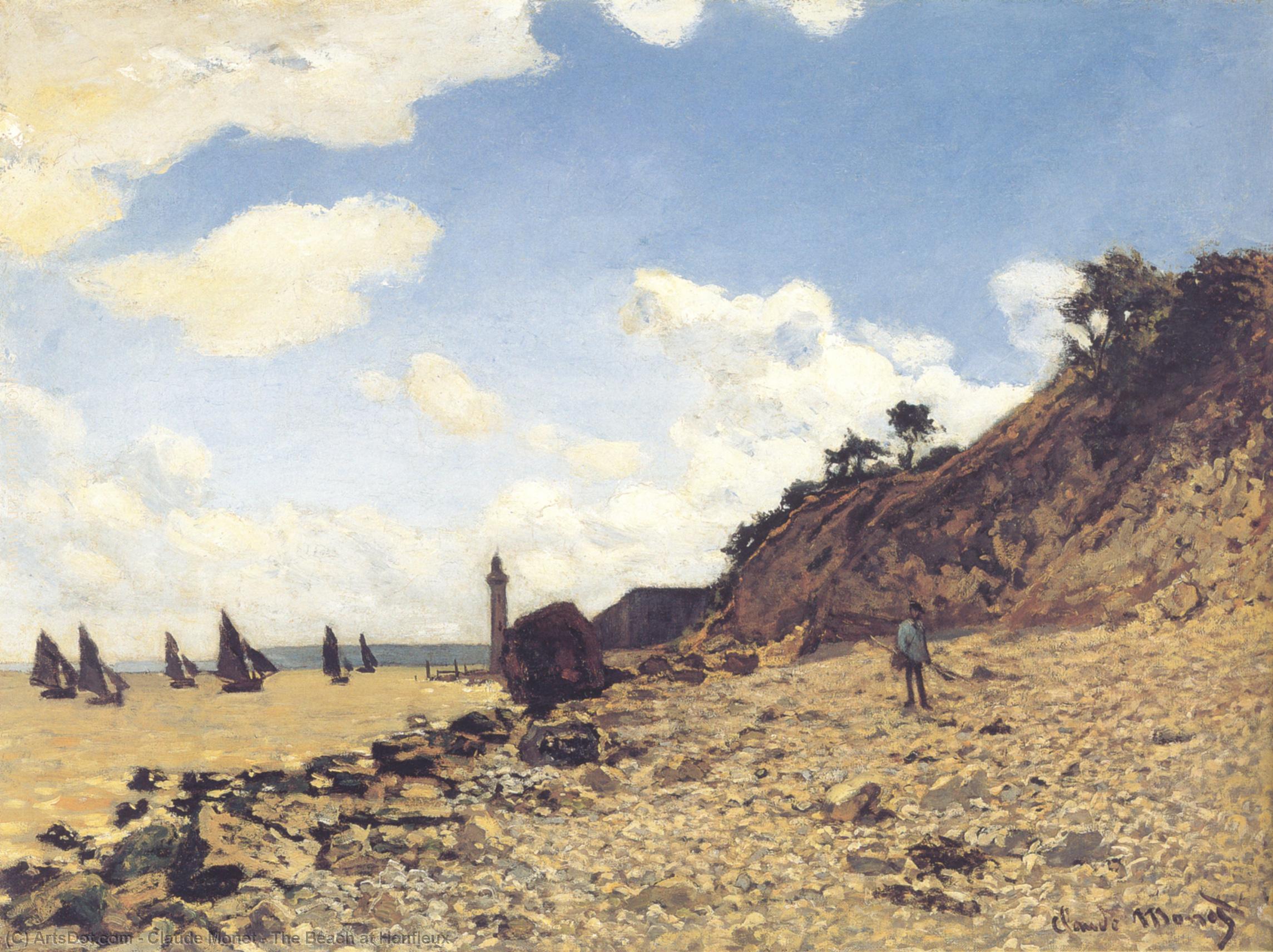 The Beach At Honfleux — Claude Monet
