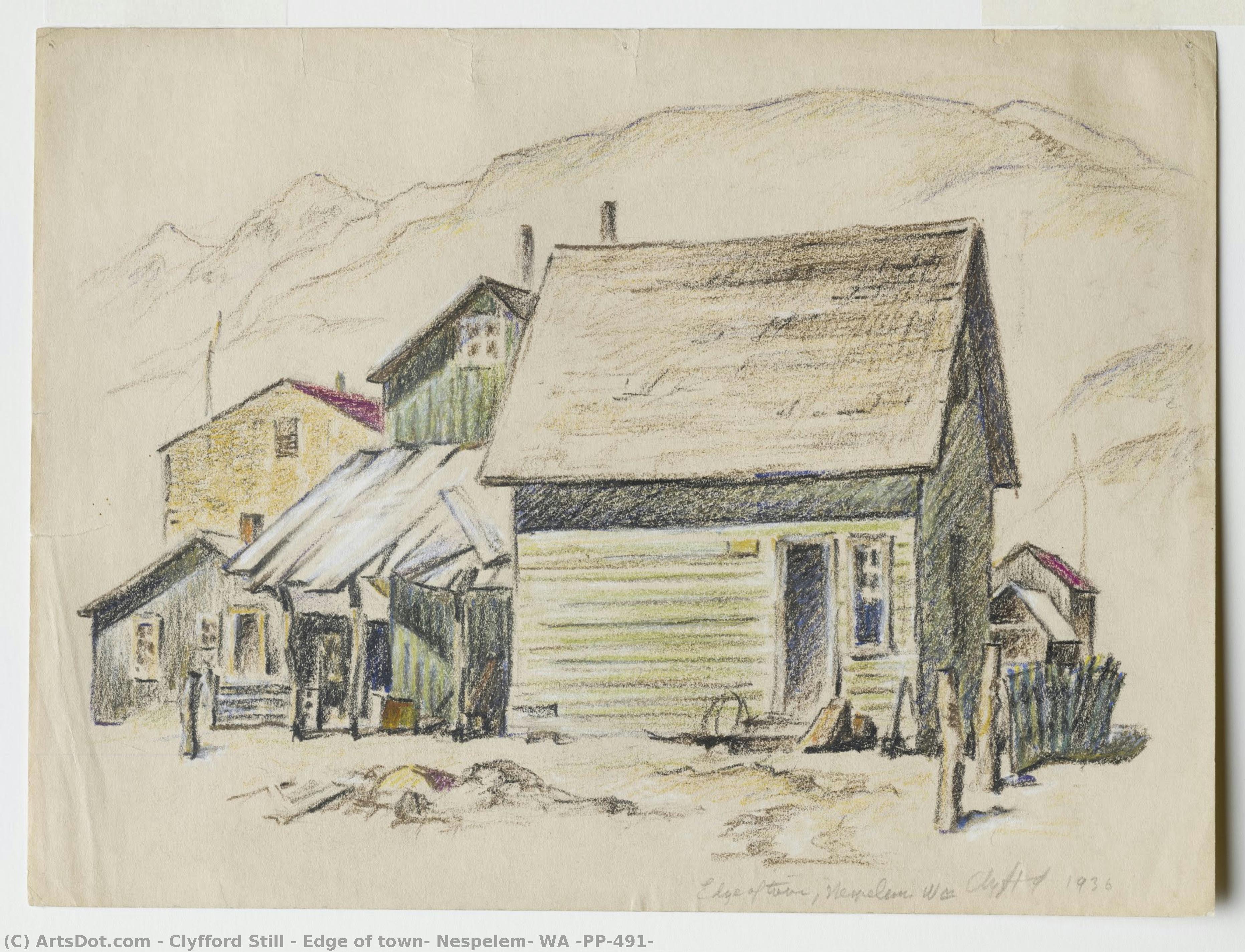 Edge Of Town, Nespelem, Wa (pp-491) — Clyfford Still