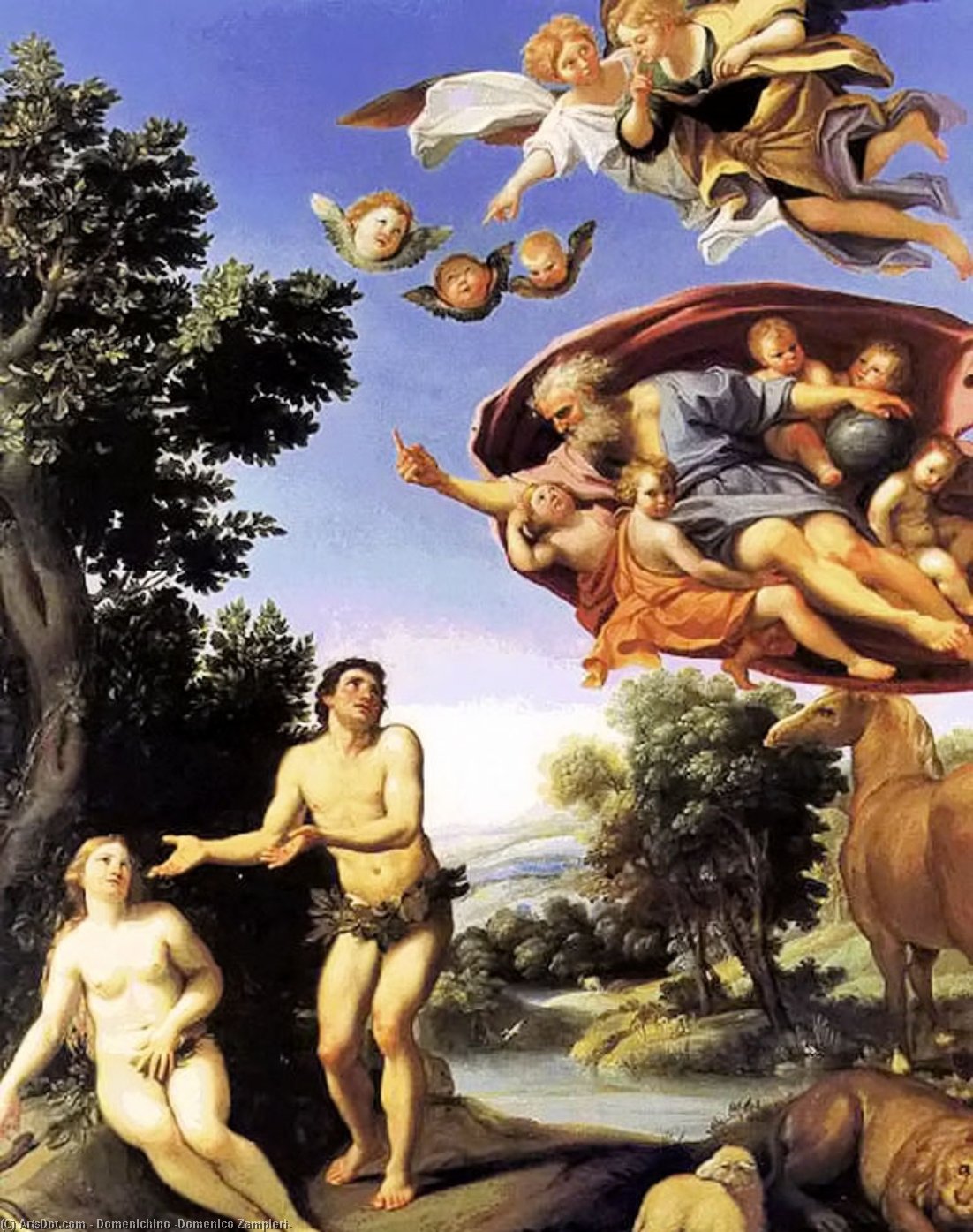 Adam And Eve — Domenichino (domenico Zampieri)