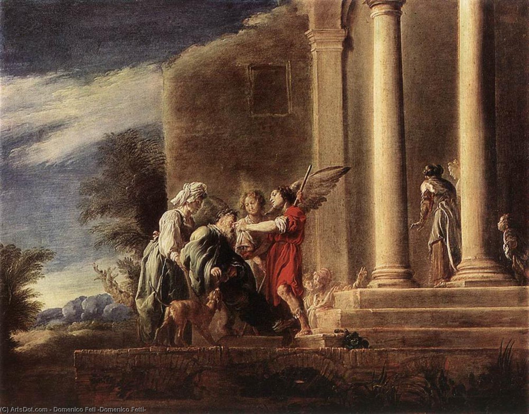Tobias Healing His Father — Domenico Feti (domenico Fetti)