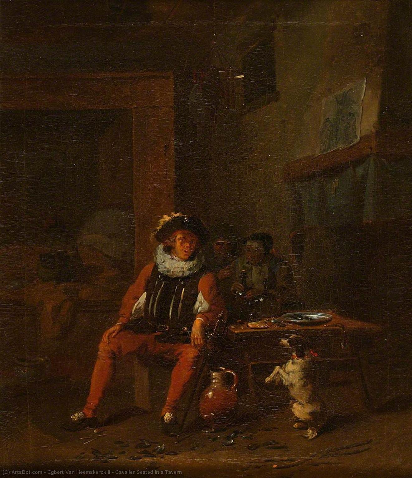 Cavalier Seated In A Tavern — Egbert Van Heemskerck Ii