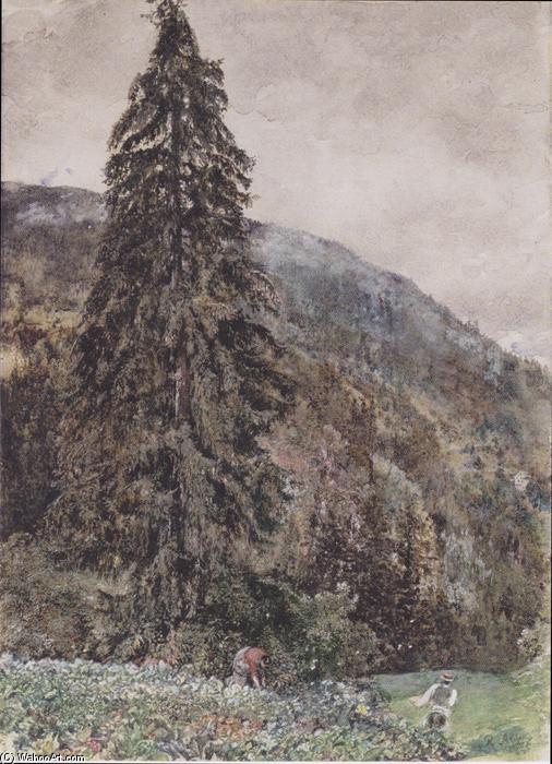 The Large Pine In Gastein — Rudolf Von Alt