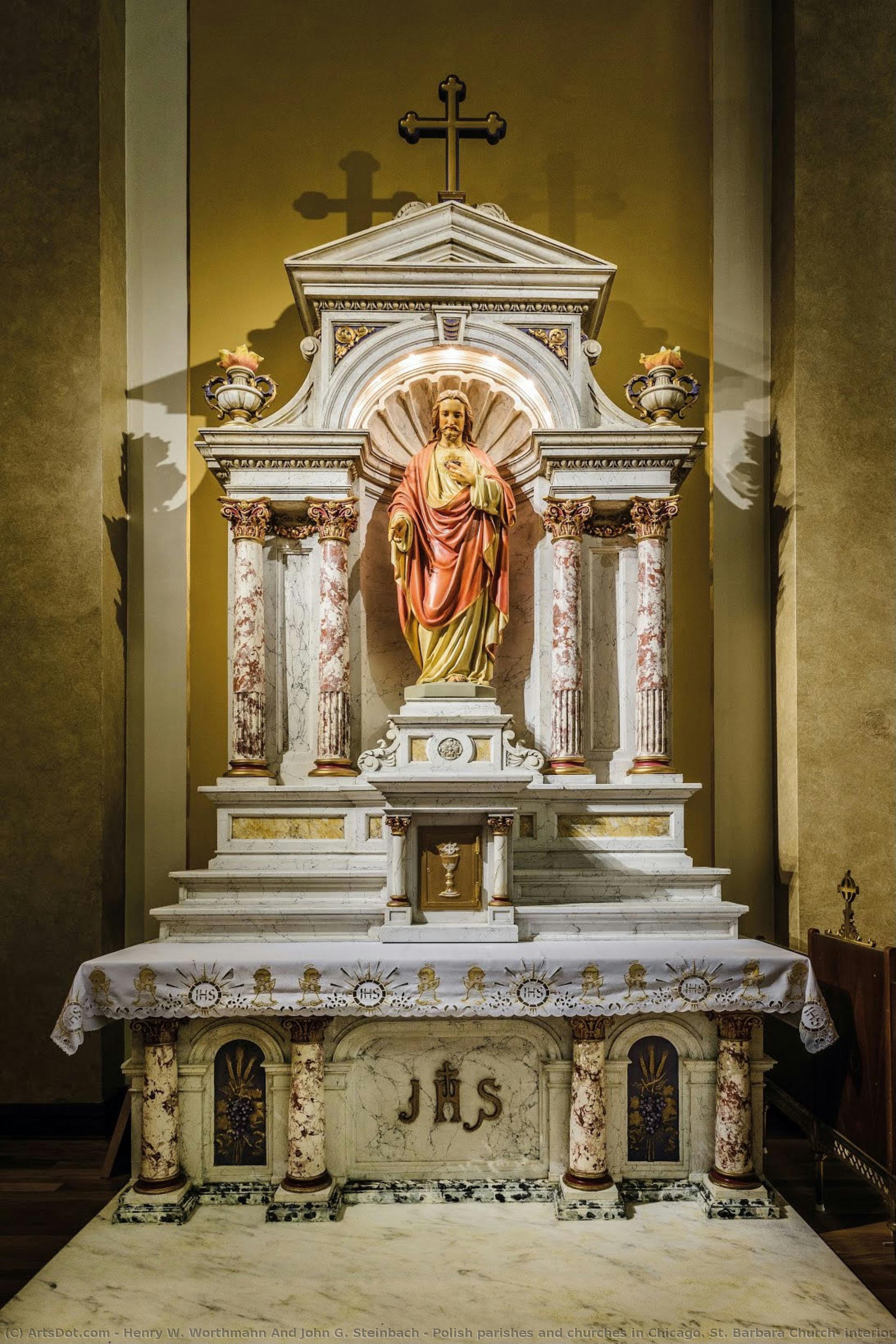 Polish Parishes And Churches In Chicago. St. Barbara Church, Interior Decoration — Henry W. Worthmann And John G. Steinbach