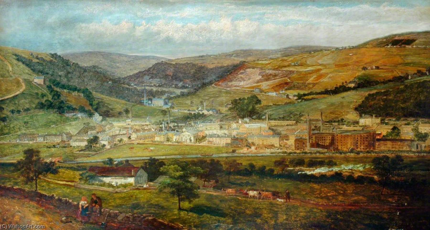 Hebden Bridge From Palace House, Fairfield — John Holland