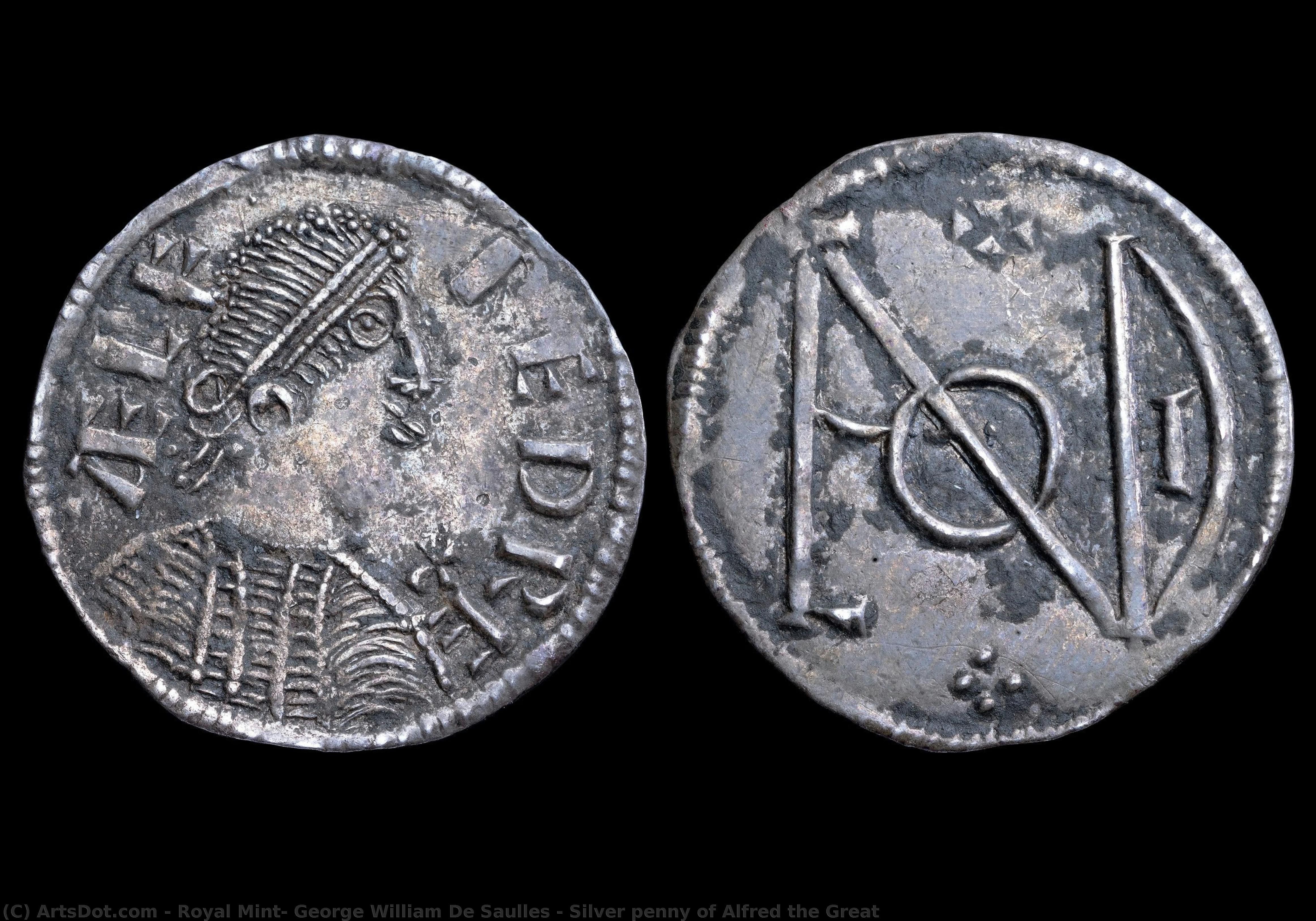 Silver Penny Of Alfred The Great — George William De Saulles