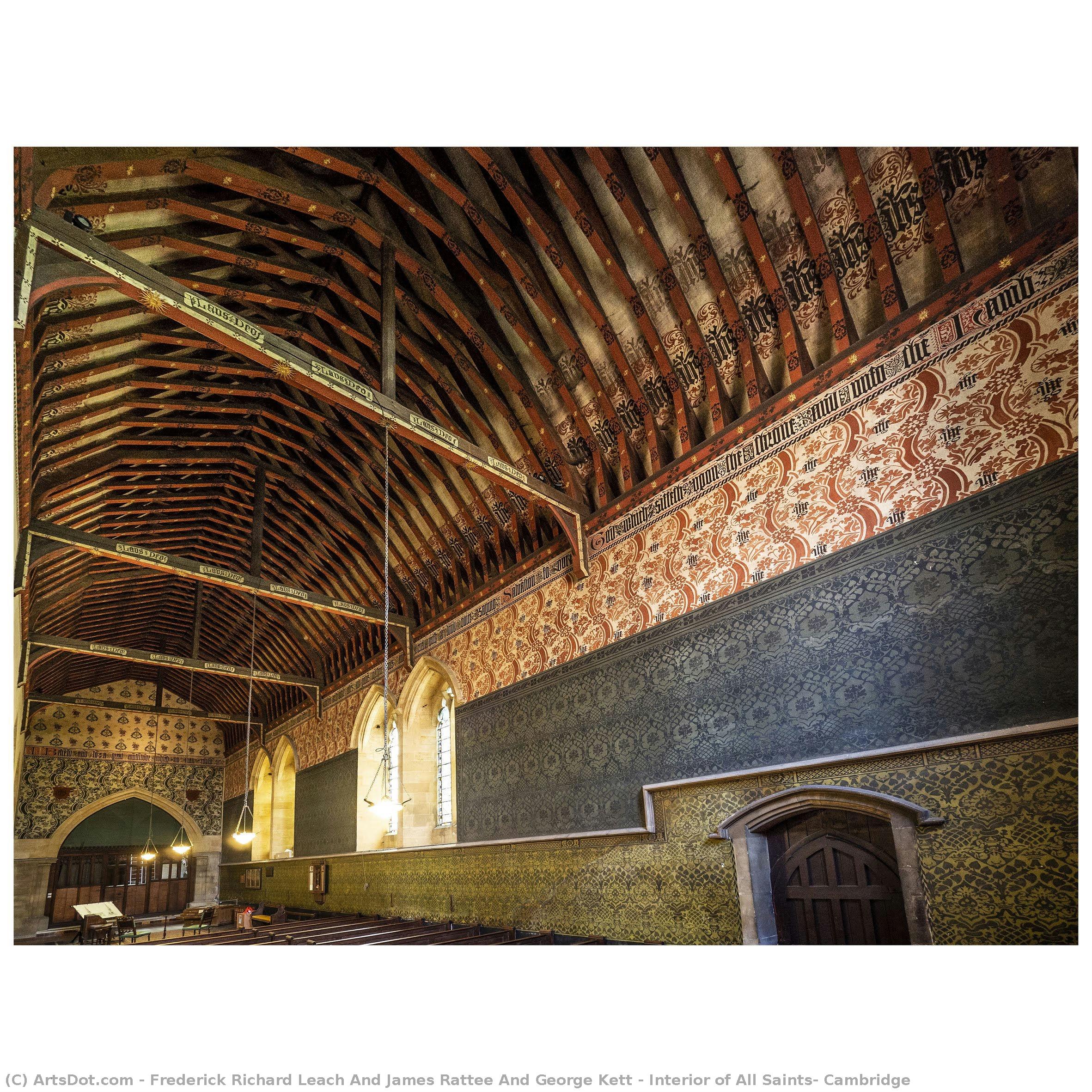 Interior Of All Saints, Cambridge — Frederick Richard Leach And James Rattee And George Kett