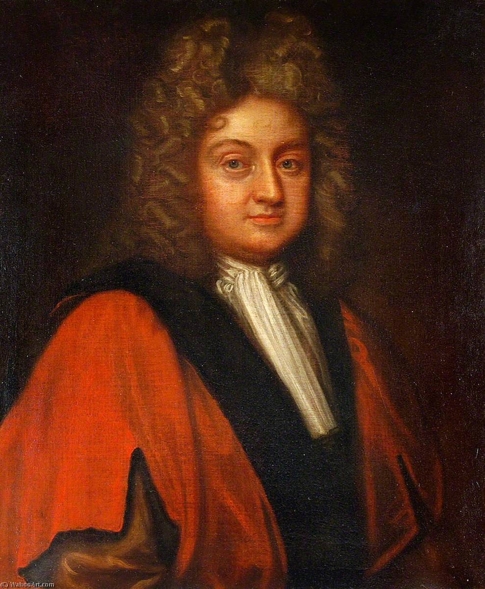 Portrait Of A Gentleman Wearing Red — Johann Closterman