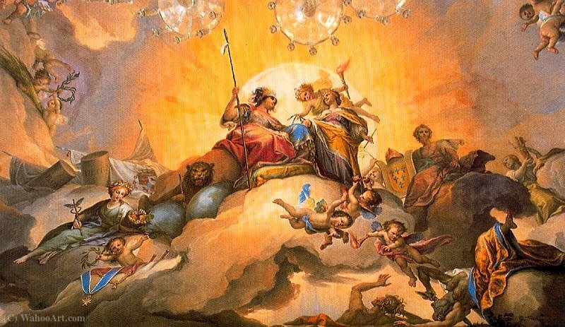 Ceiling Fresco Dining Casita Del Principe (palacio Del Pardo, Madrid). — Francisco Bayeu Y Subias