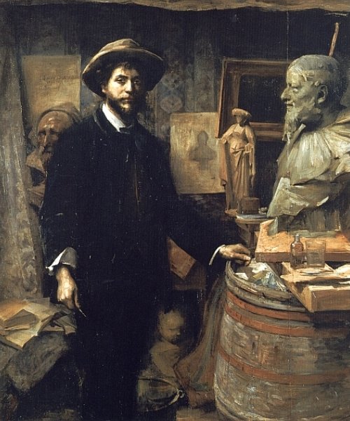 The Sculptor Jean Carries In His Atelier — Louise Breslau