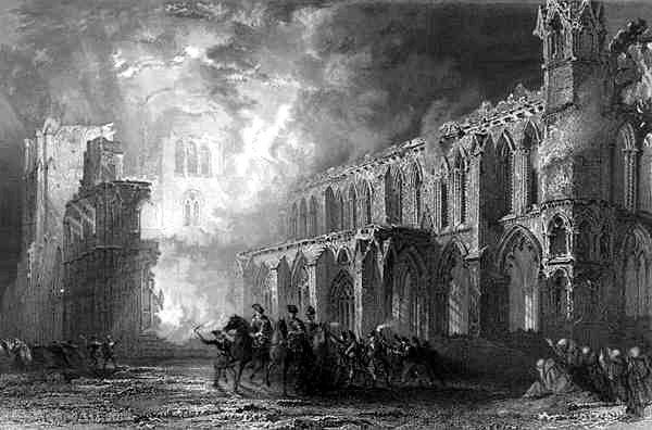Destruction Of Elgin Cathedral — Tomás Allom