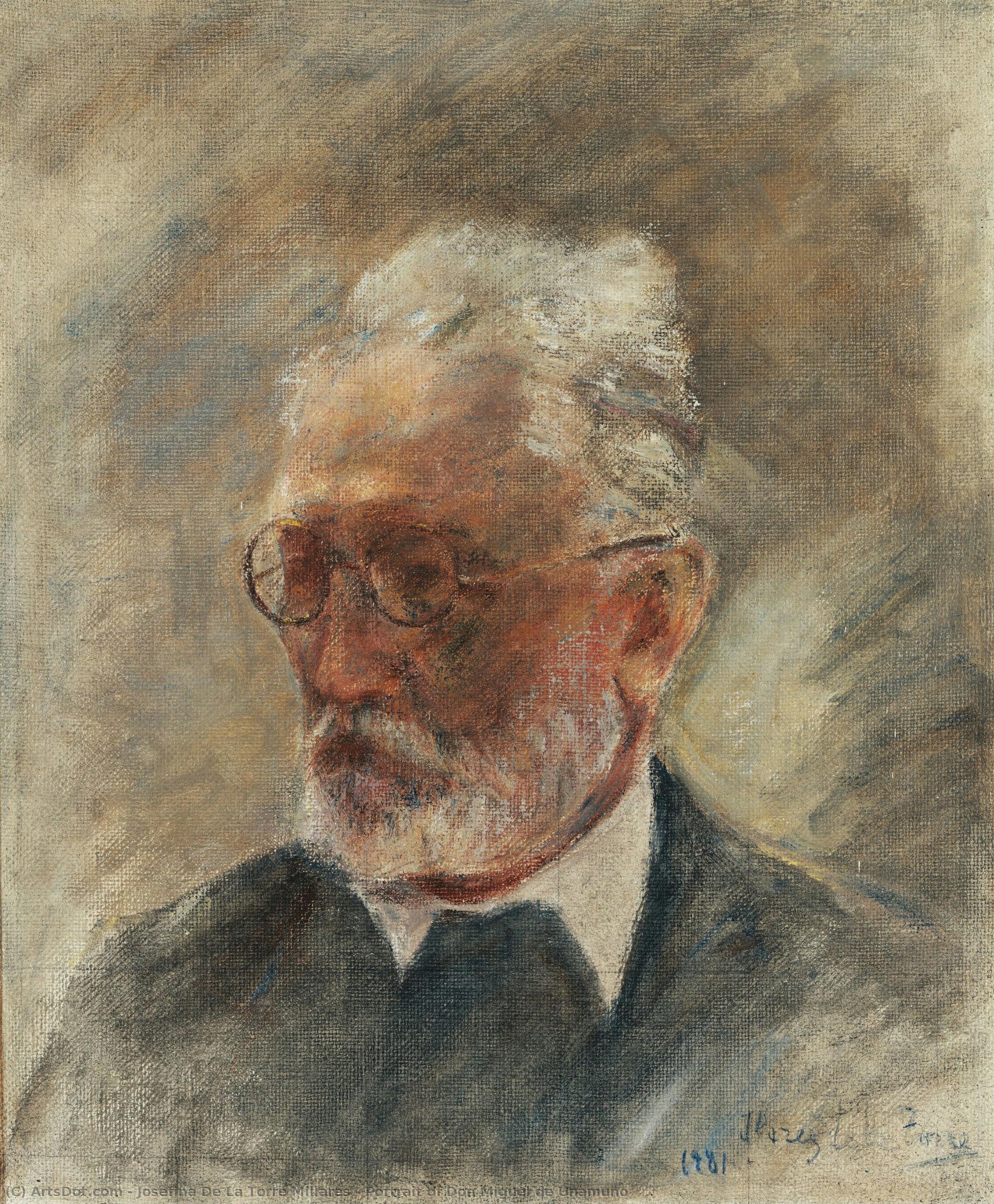 Portrait Of Don Miguel De Unamuno — Josefina De La Torre Millares
