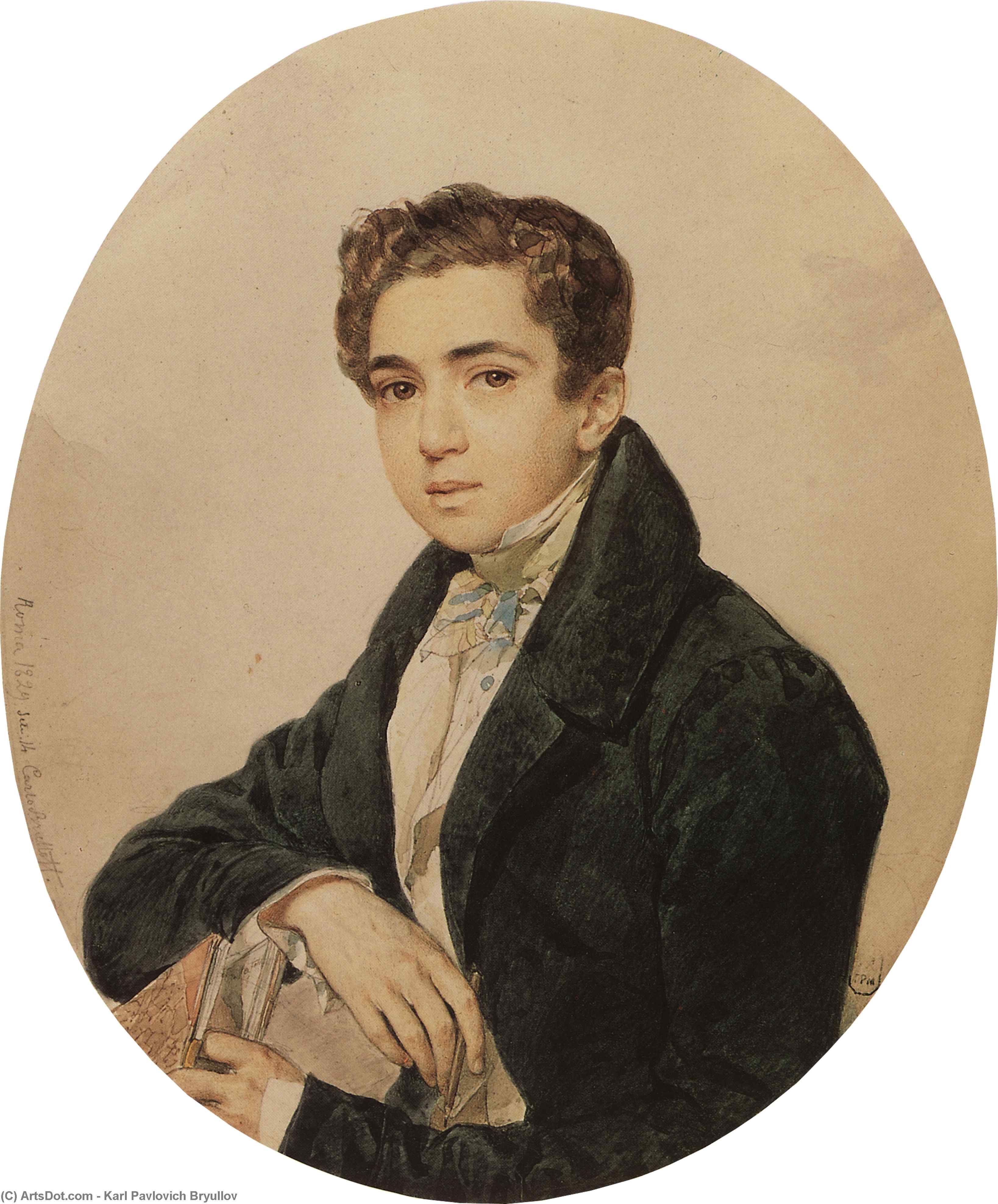 Portrait Of The Artist Prince G. G. Gagarin — Karl Pavlovich Bryullov
