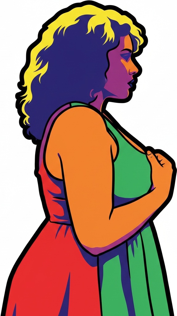 Prismatic Silhouette: A Monumental Study In Bold Graphic Contour And Vibrant Color — Caroline Pelletier
