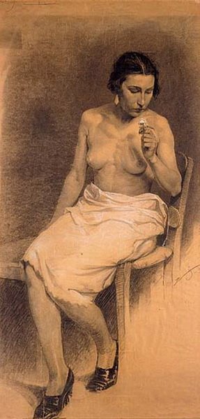 Girl With Rose — Alecos Kontopoulos