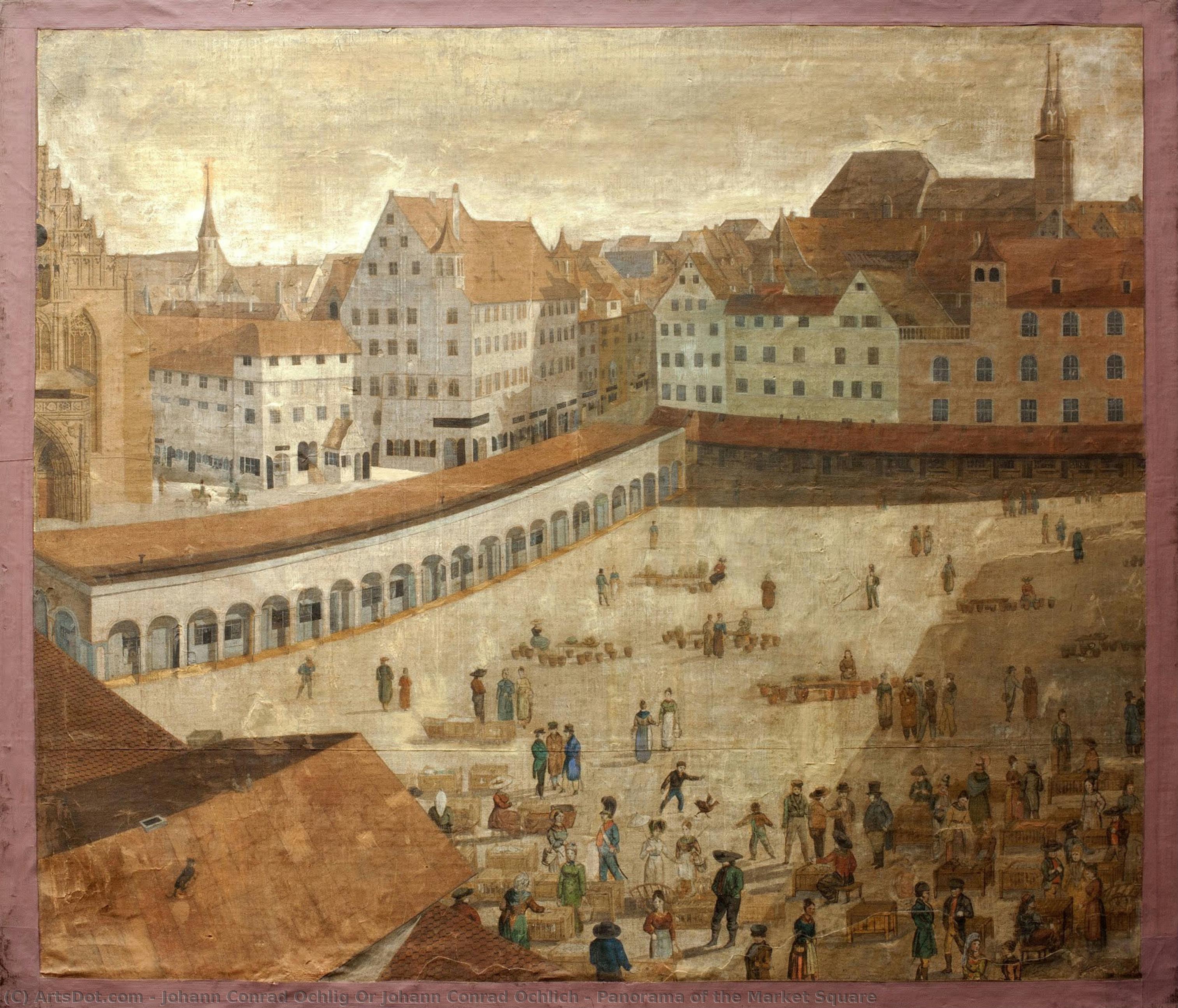 Panorama Of The Market Square — Johann Conrad Ochlig Or Johann Conrad Ochlich