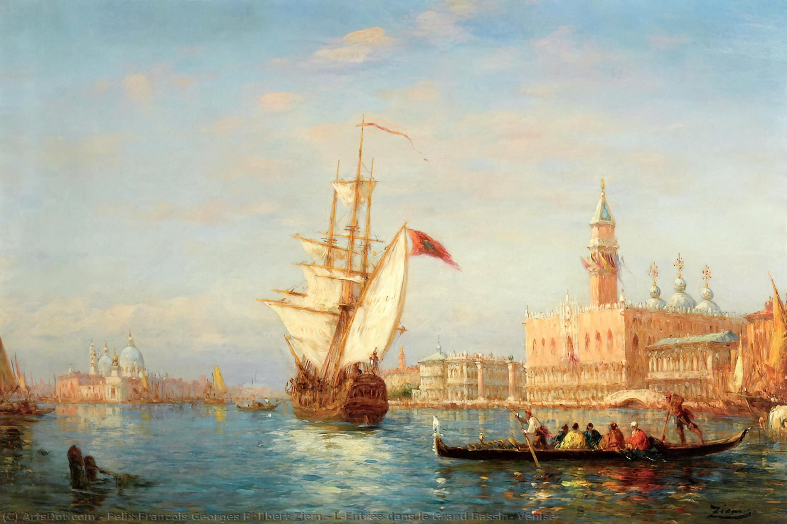 L'entrée Dans Le Grand Bassin, Venise — Felix Francois Georges Philbert Ziem