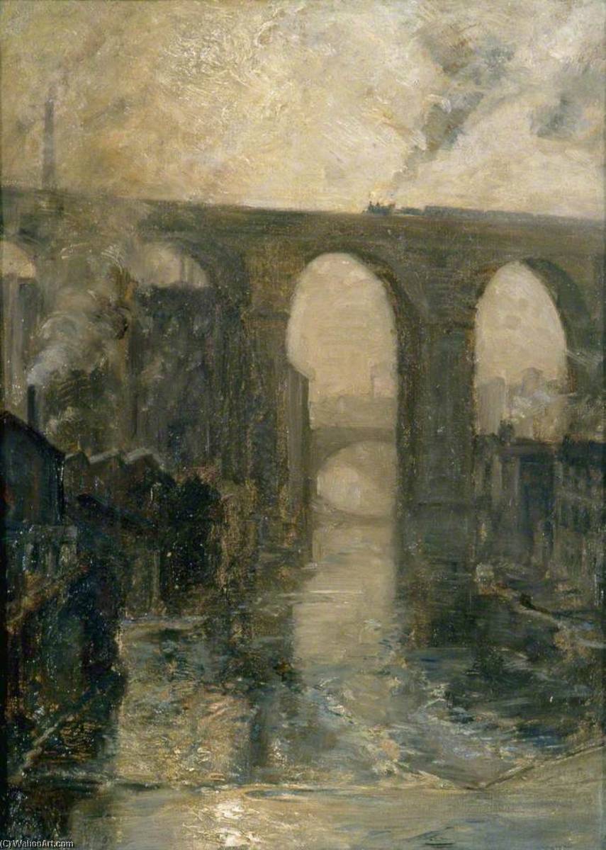 River And Viaduct — Herbert F Royle