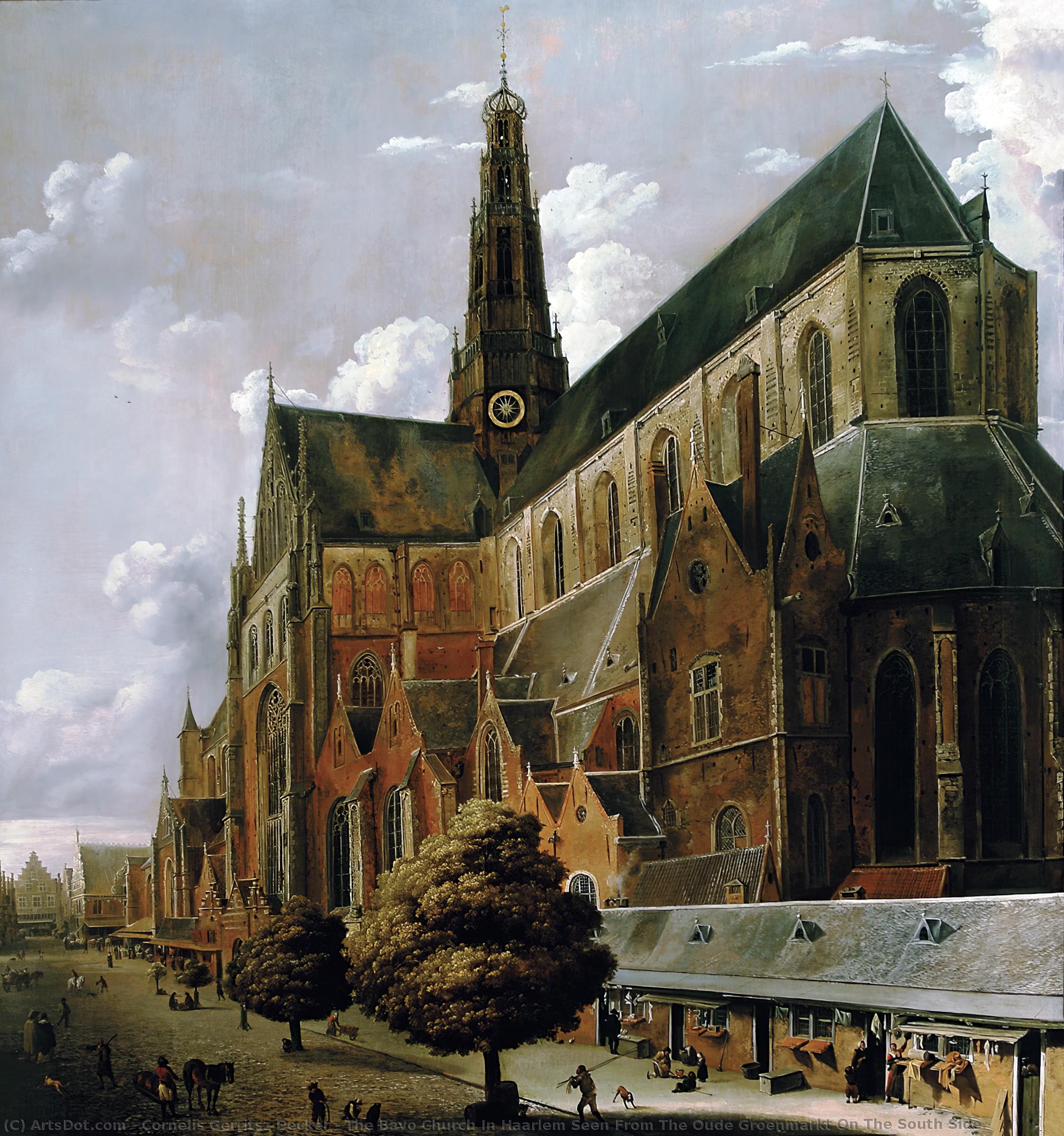 The Bavo Church In Haarlem Seen From The Oude Groenmarkt On The South Side — Cornelis Gerritsz Decker