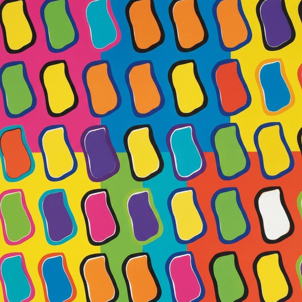 Ritmo Cromático: Una Sinfonía Vibrante De Formas Orgánicas Y Energía Prismática — Clément Hardy