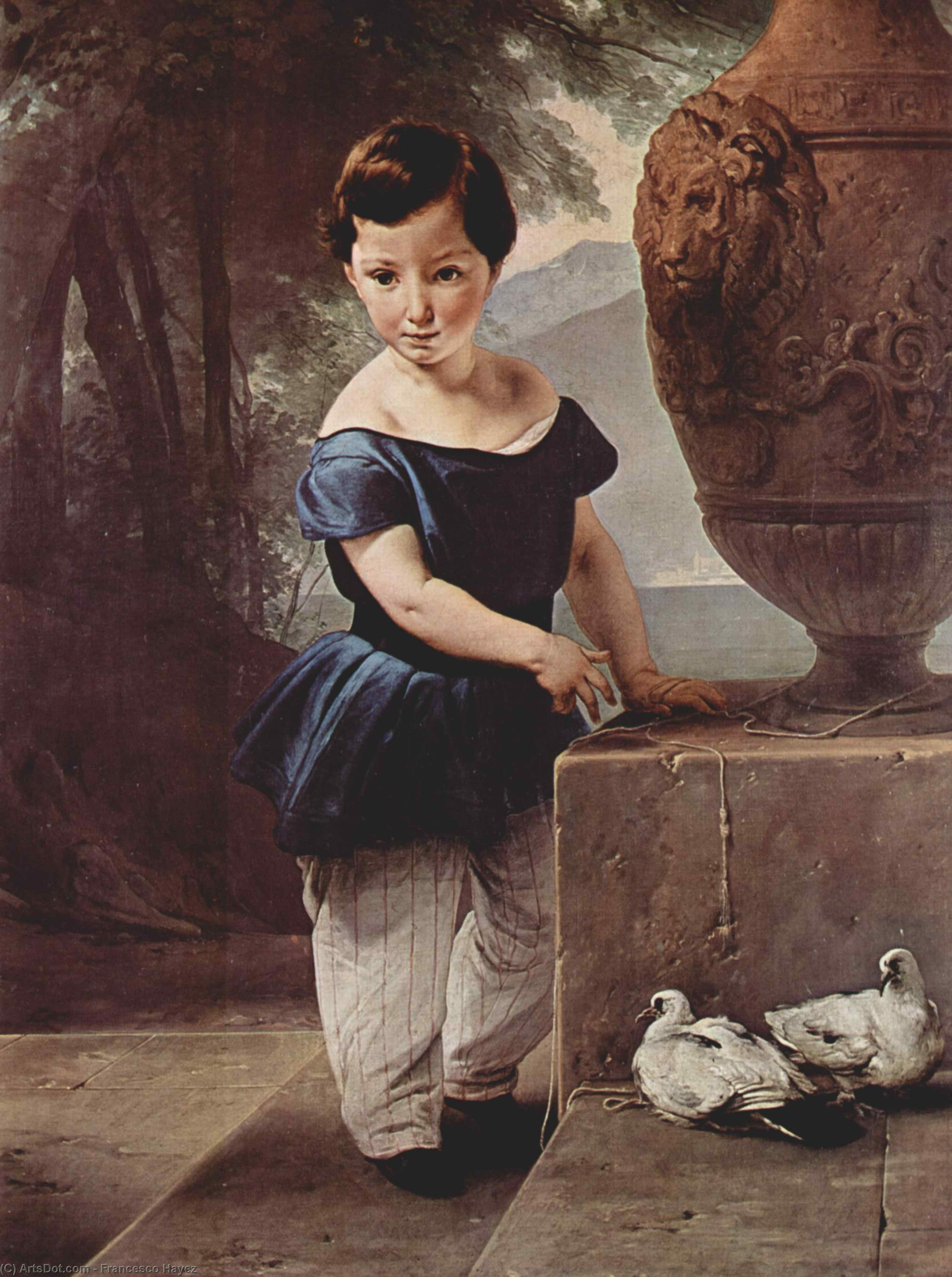 Portrait Of Don Giulio Vigoni As A Child — Francesco Hayez