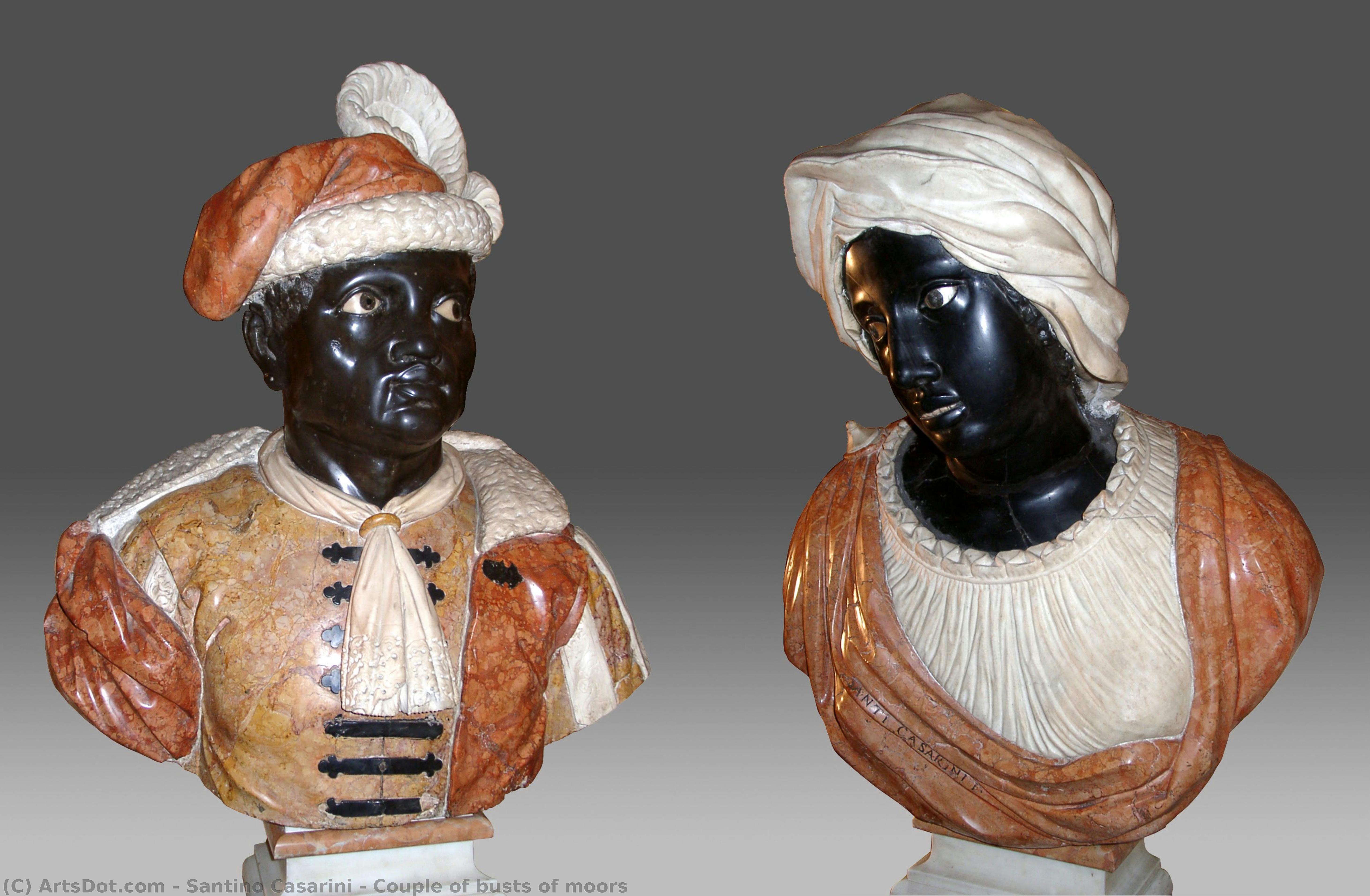 Couple Of Busts Of Moors — Santino Casarini