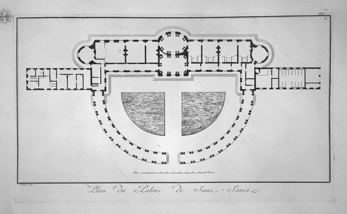 Plan Of The Palace Of Sans-souci — Giovanni Battista Piranesi