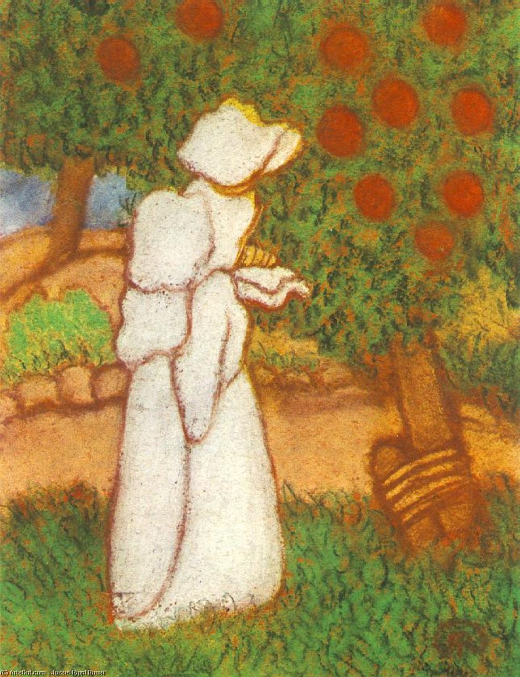 Woman Dressed In White — József Rippl-rónai