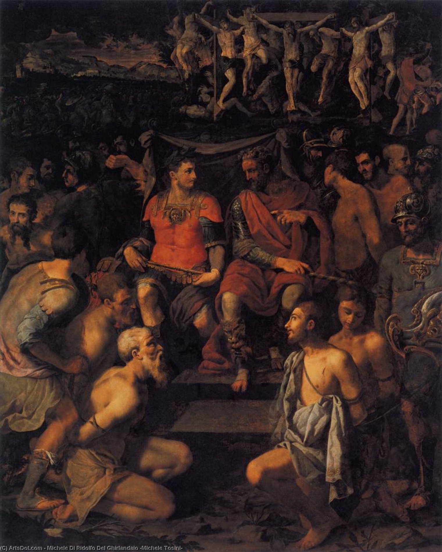 The Martyrdom Of The Ten Thousand — Michele Di Ridolfo Del Ghirlandaio (michele Tosini)