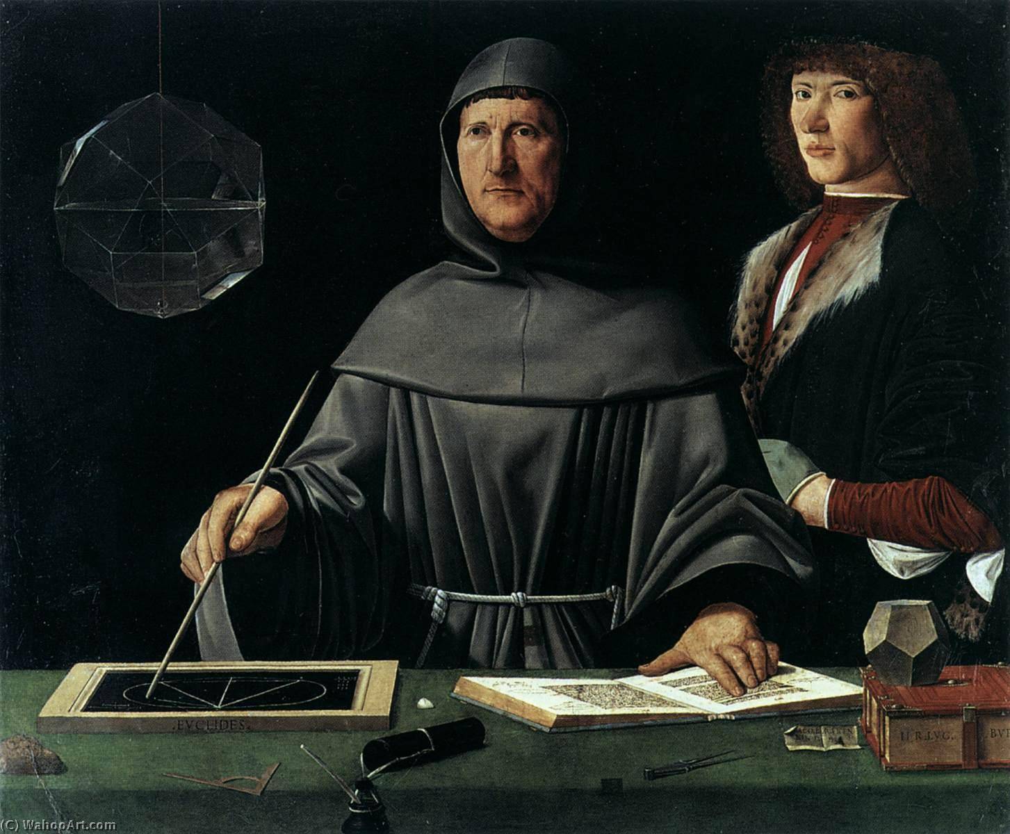 Portrait Of Fra Luca Pacioli And An Unknown Young Man — Jacopo Barbari
