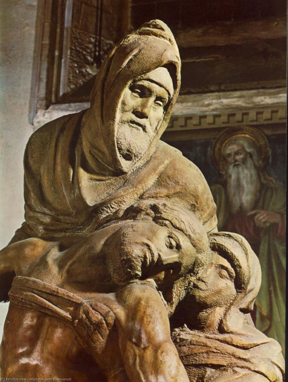 Pietà (detail) — Michelangelo Buonarroti
