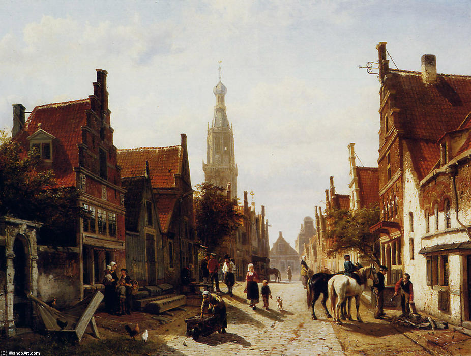 Market Oudewater — Cornelius Springer