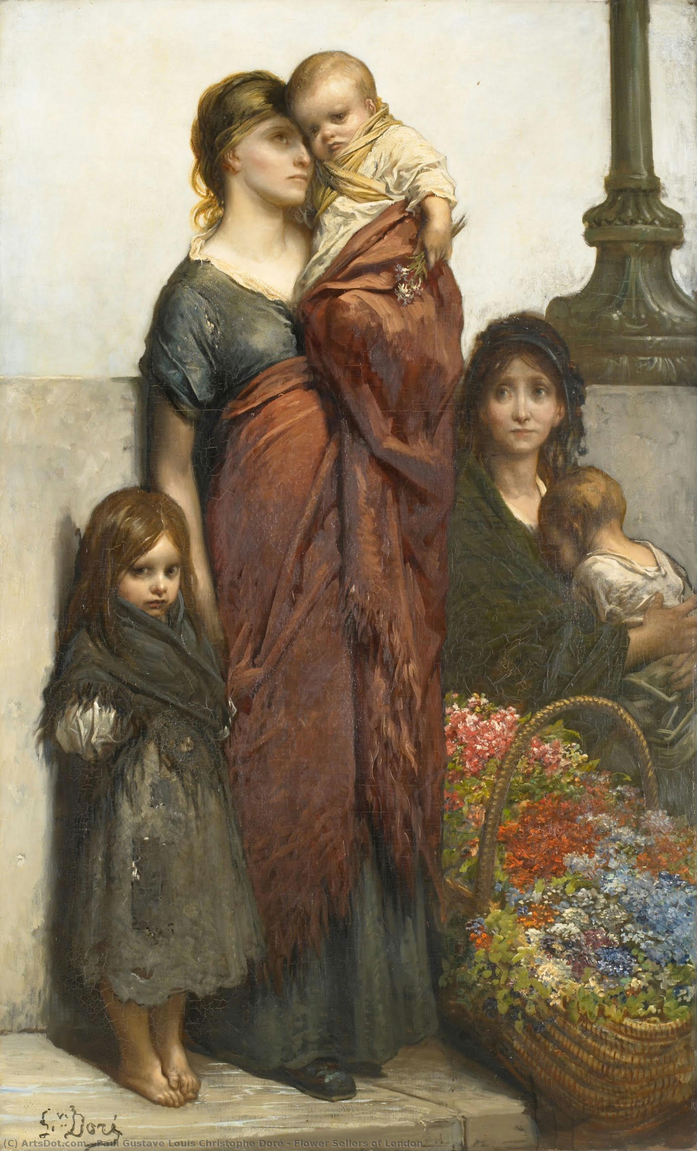 Flower Sellers Of London — Gustav Dore