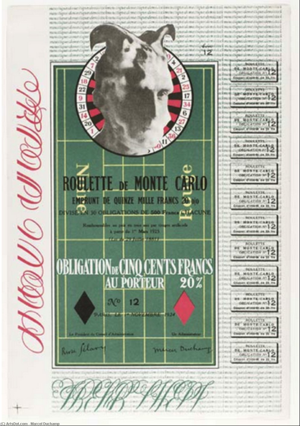 Obligation Montecarlo - Monte Carlo Bond — Marcel Duchamp