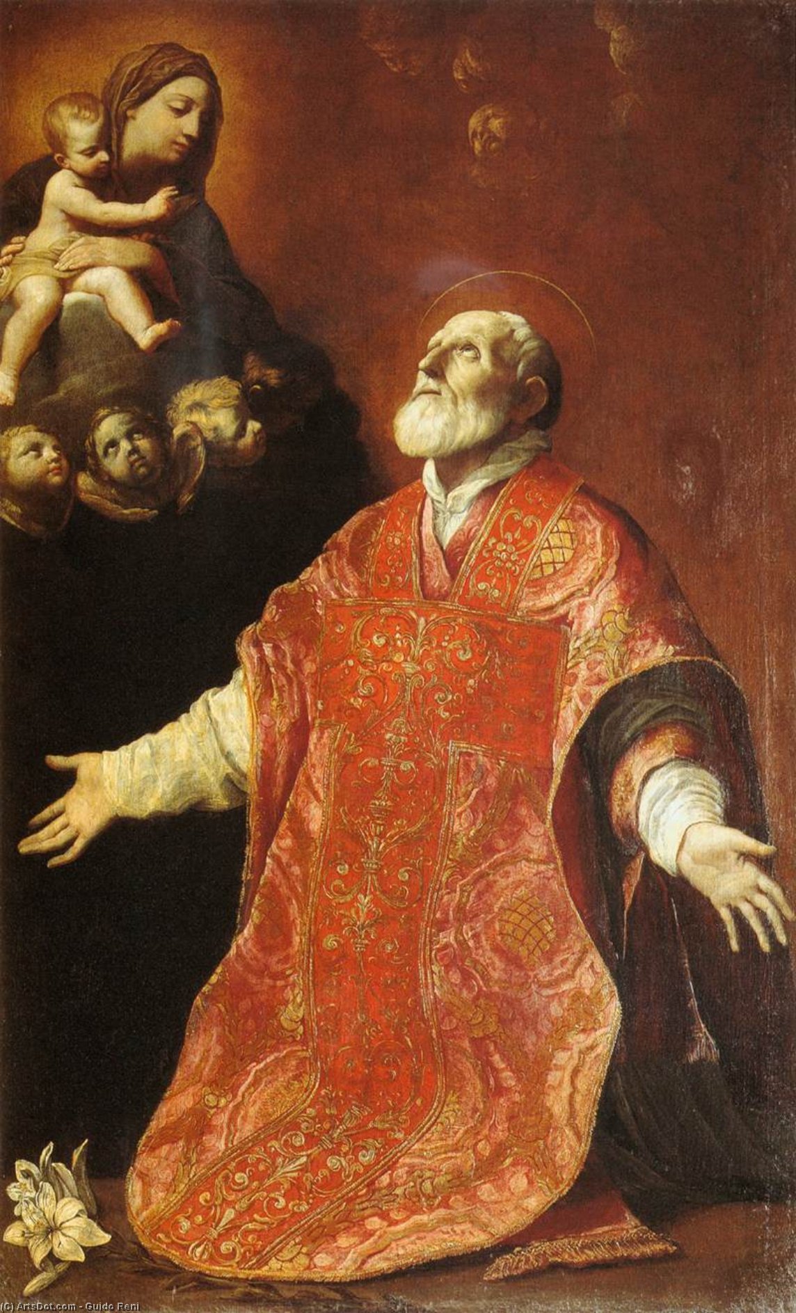 St Filippo Neri In Ecstasy — Reni Guido (le Guide)