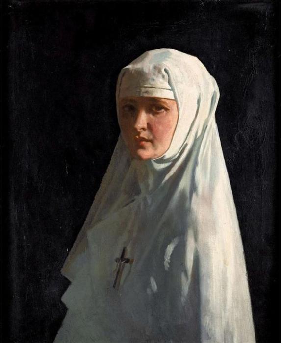 Portrait Of Yvonne Aubicq As A Nun — Sir William Newenham Montague Orpen