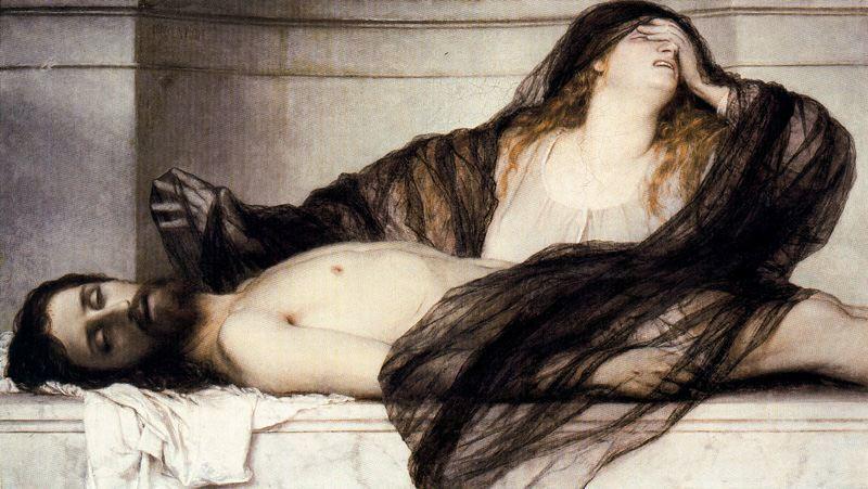 Marie Madeleine Pleurant Le Christ Mort — Arnold Böcklin