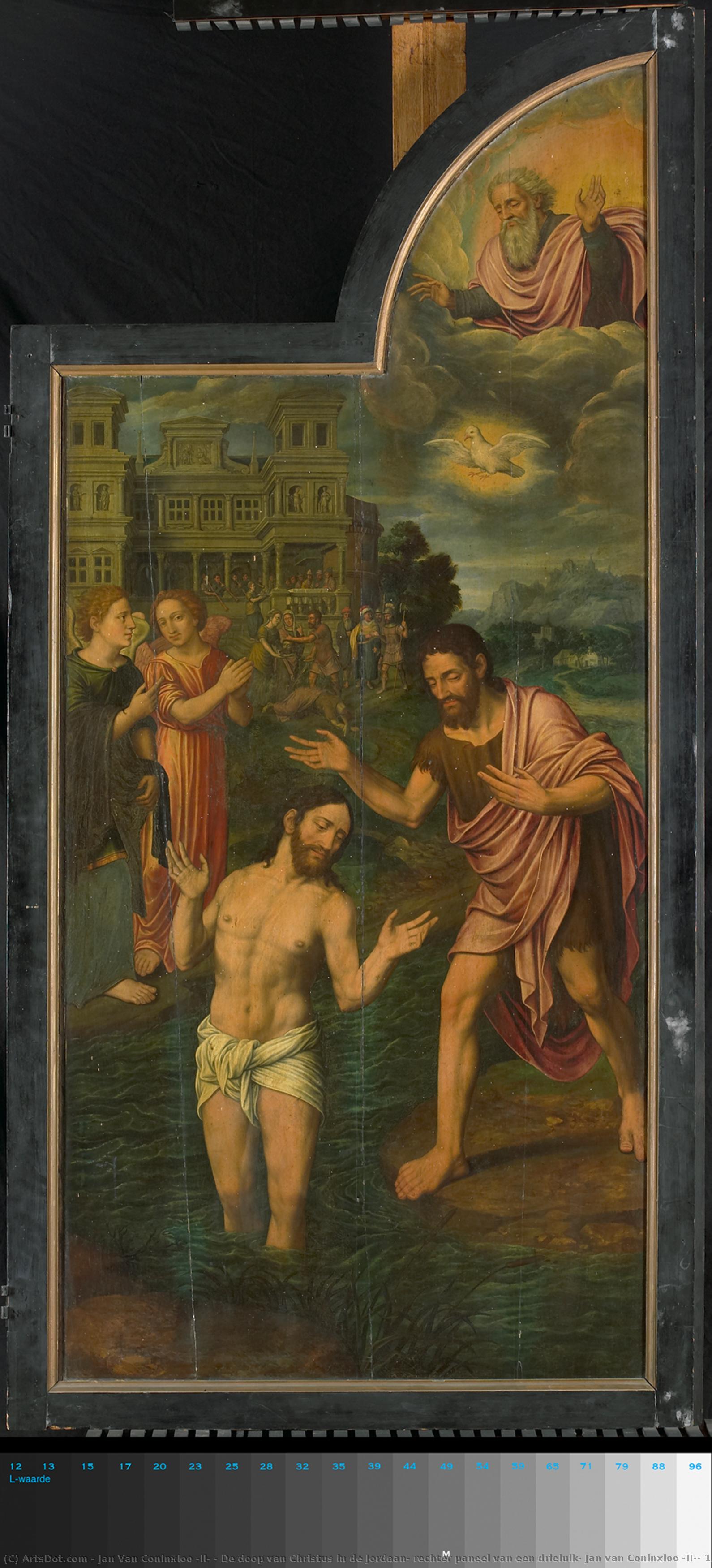De Doop Van Christus In De Jordaan, Rechter Paneel Van Een Drieluik, Jan Van Coninxloo (ii), 1557 — Jan Van Coninxloo (ii)