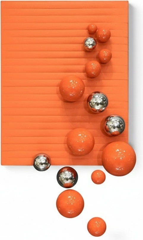 Dynamic Spheres Metal Wall Sculpture