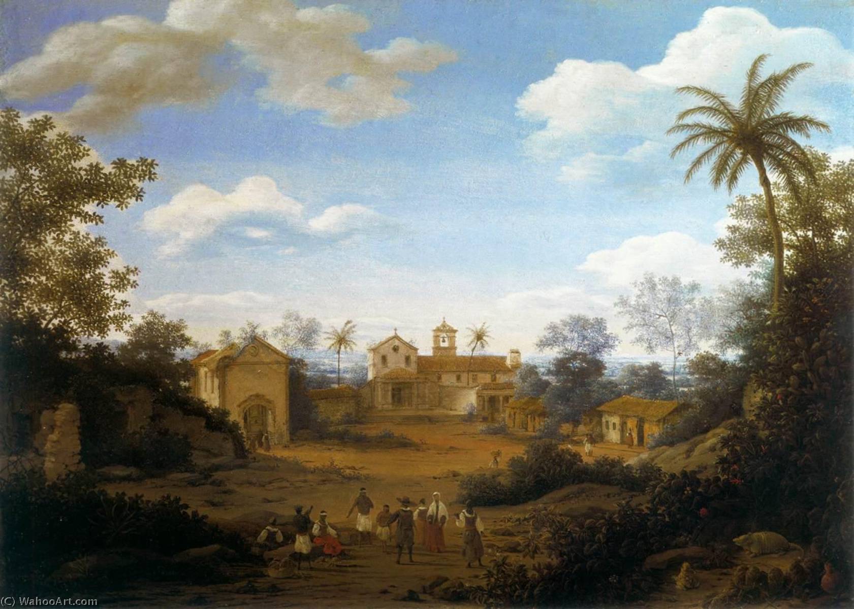 The Church Of Sts Cosmas And Damian And The Franciscan Monastery At Igaraçu, Brazil — Frans Jansz Post