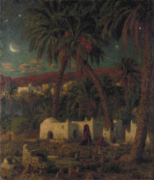 Femmes Au Cimetière Le Soir Le Mawlid Nabawi — Alphonse Etienne Dinet (nasreddine Dinet)