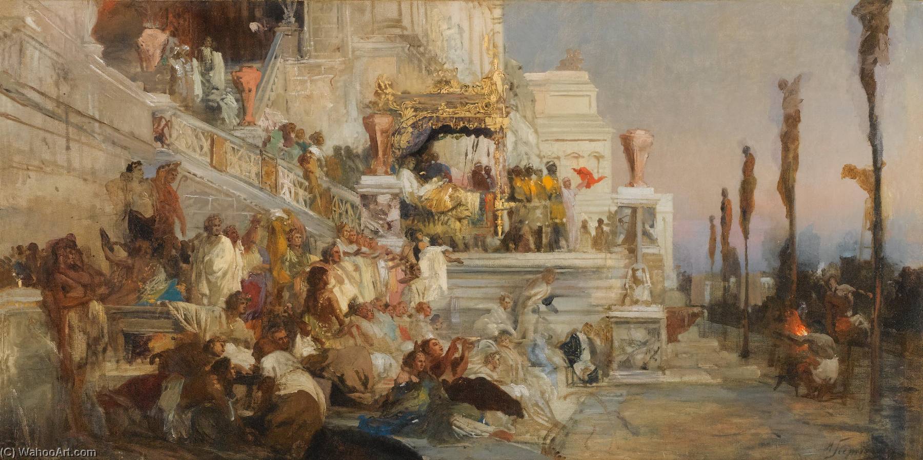 Study For The Torches Of Nero — Henri Ippolitovich Semiradsky