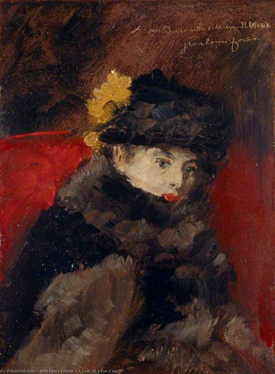 A Lady In A Fur Cape — Jean Louis Forain