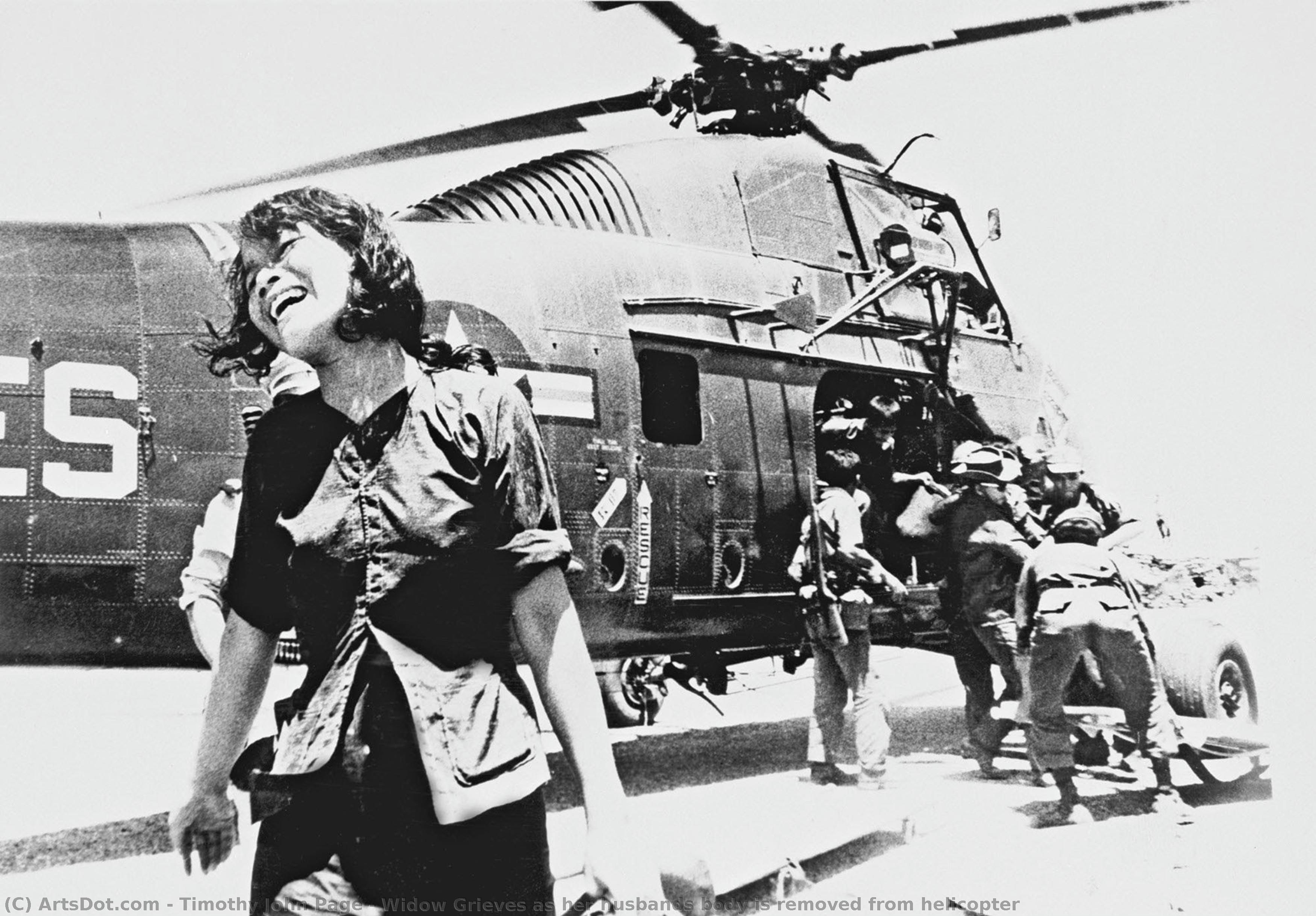 Widow Grieves As Her Husbands Body Is Removed From Helicopter — Timothy John Page