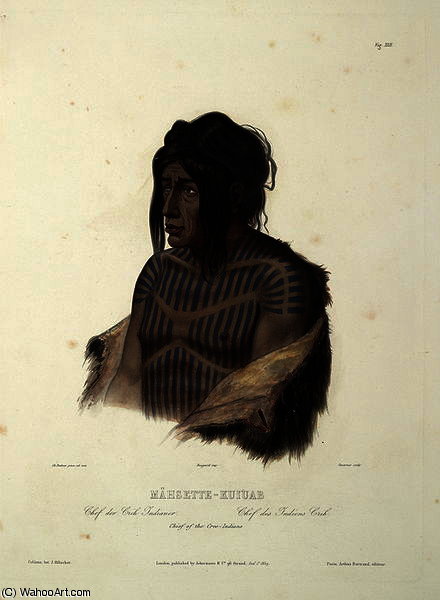 Mähsette Kuiuab Chief Of The Cree Indians — Карл Бодмер
