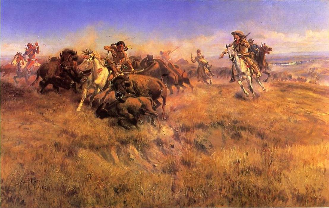 Running Buffalo — Charles Marion Russell