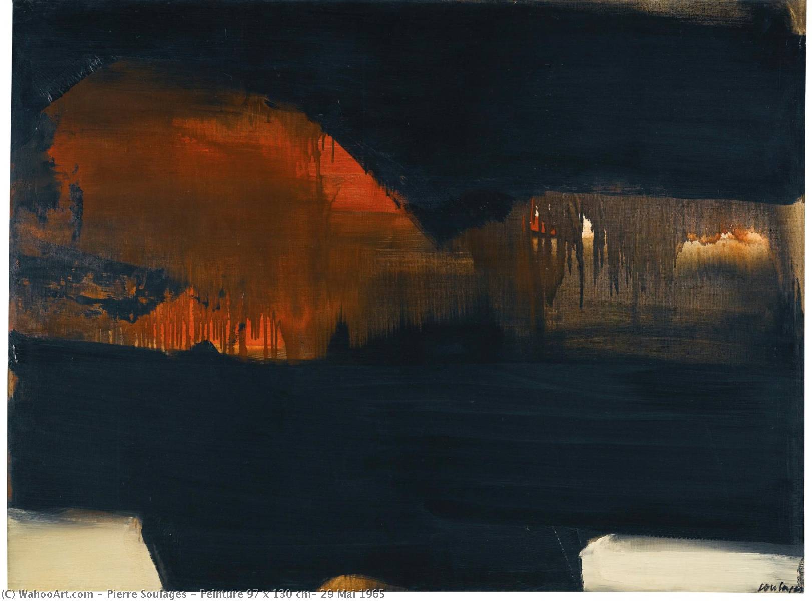 Peinture 97 X 130 Cm, 29 Mai 1965 — Pierre Soulages