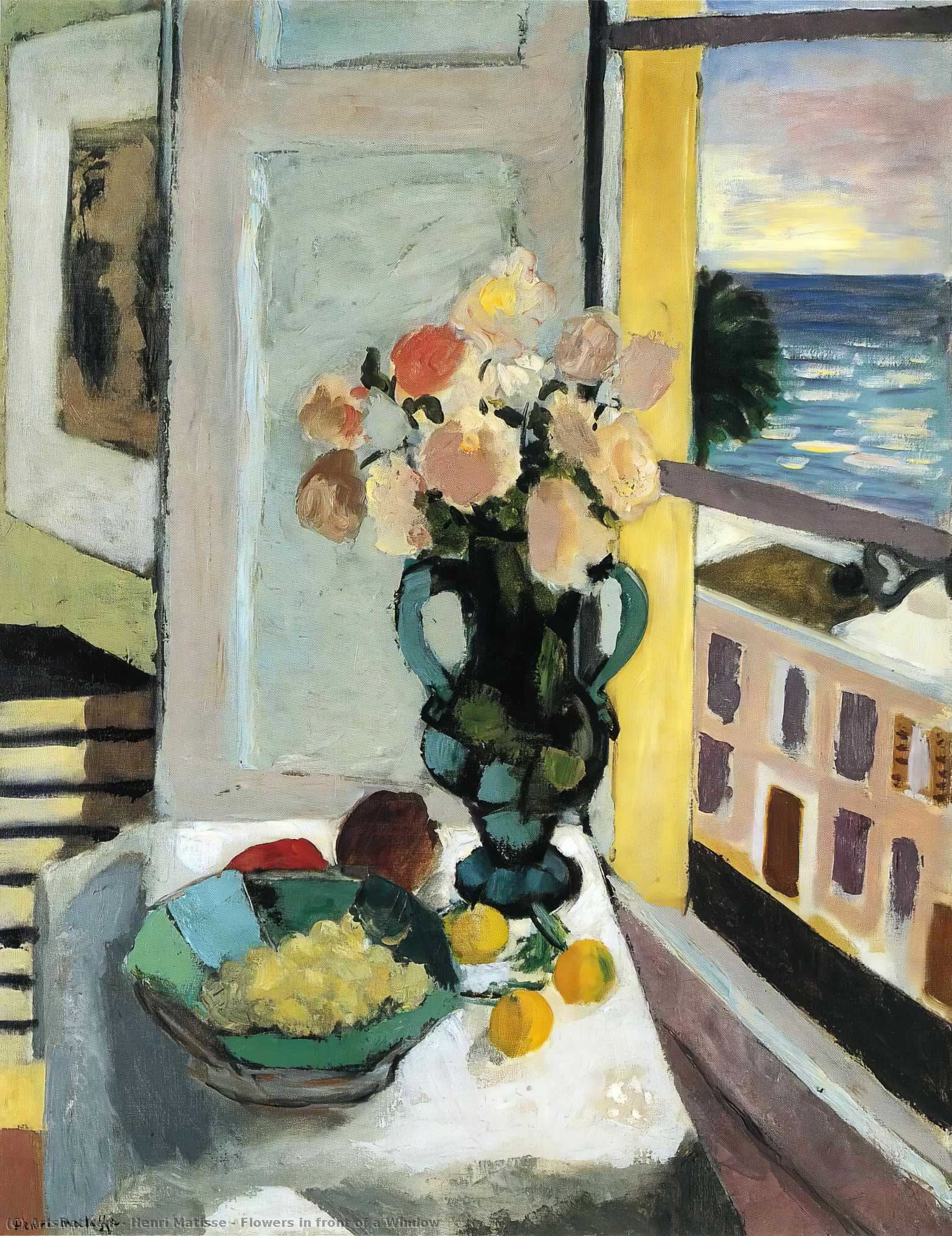 Flowers In Front Of A Window — Henri Matisse