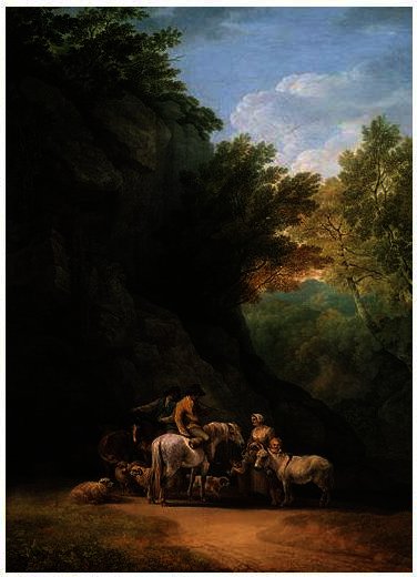 Landscape With Rustics Meeting On A Path — ジョン・ホワイト・アボット