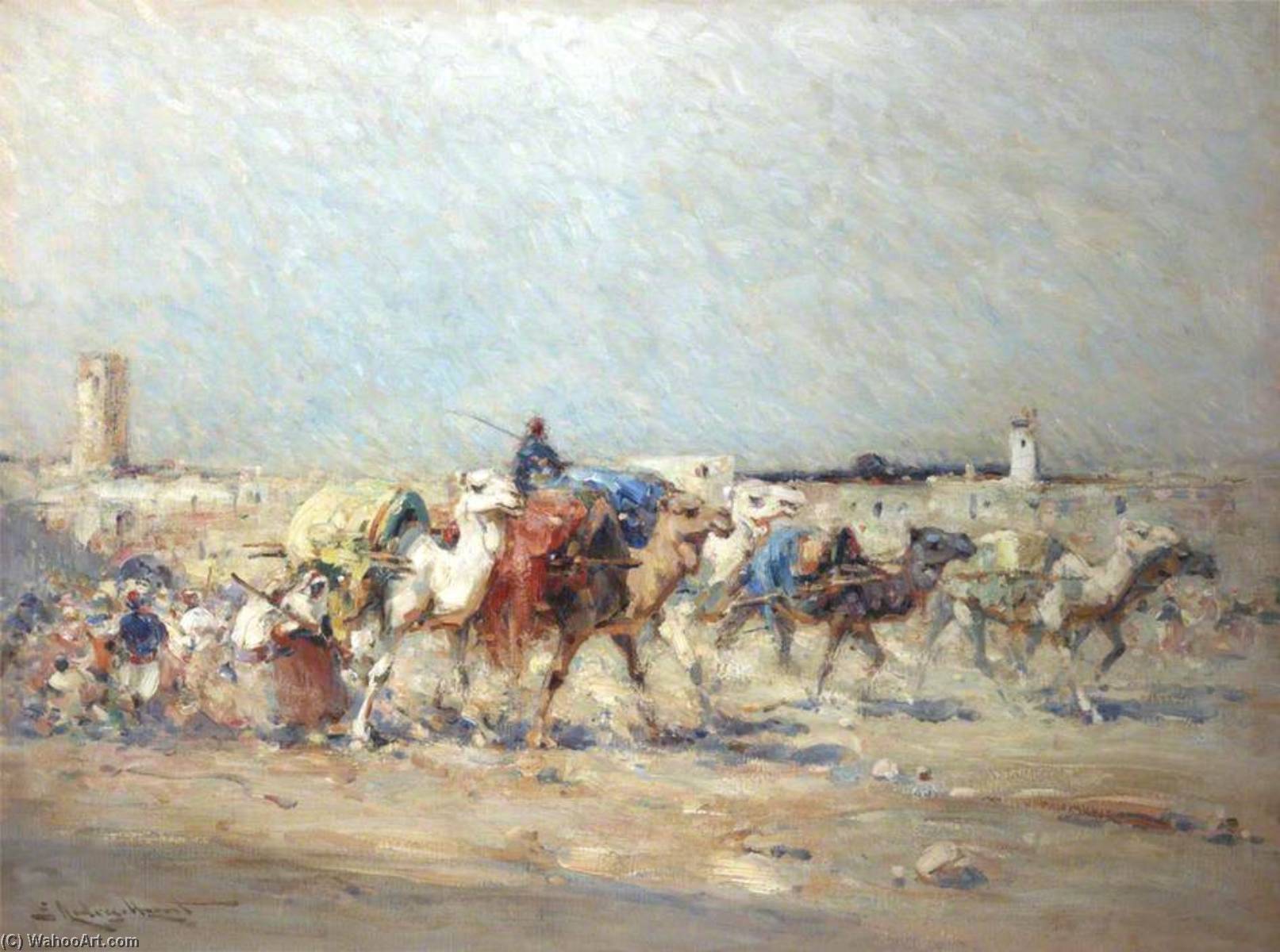 Desert Camels Near Tangiers, Morocco — Edmund Aubrey Hunt