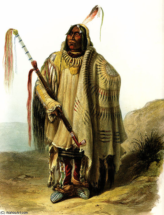Pehriska-ruhpa Minatarre Karlbodmer — Karl Bodmer